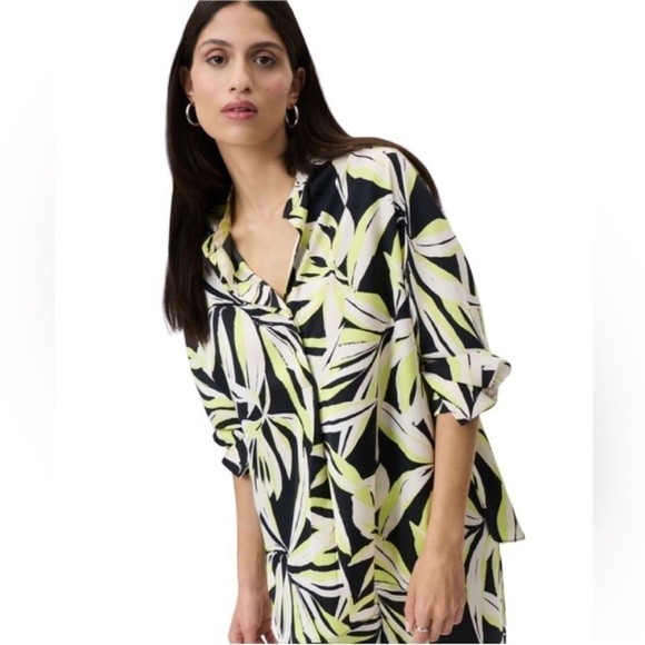 Joseph Ribkoff Floral Satin Blouse - Picture 1 of 10